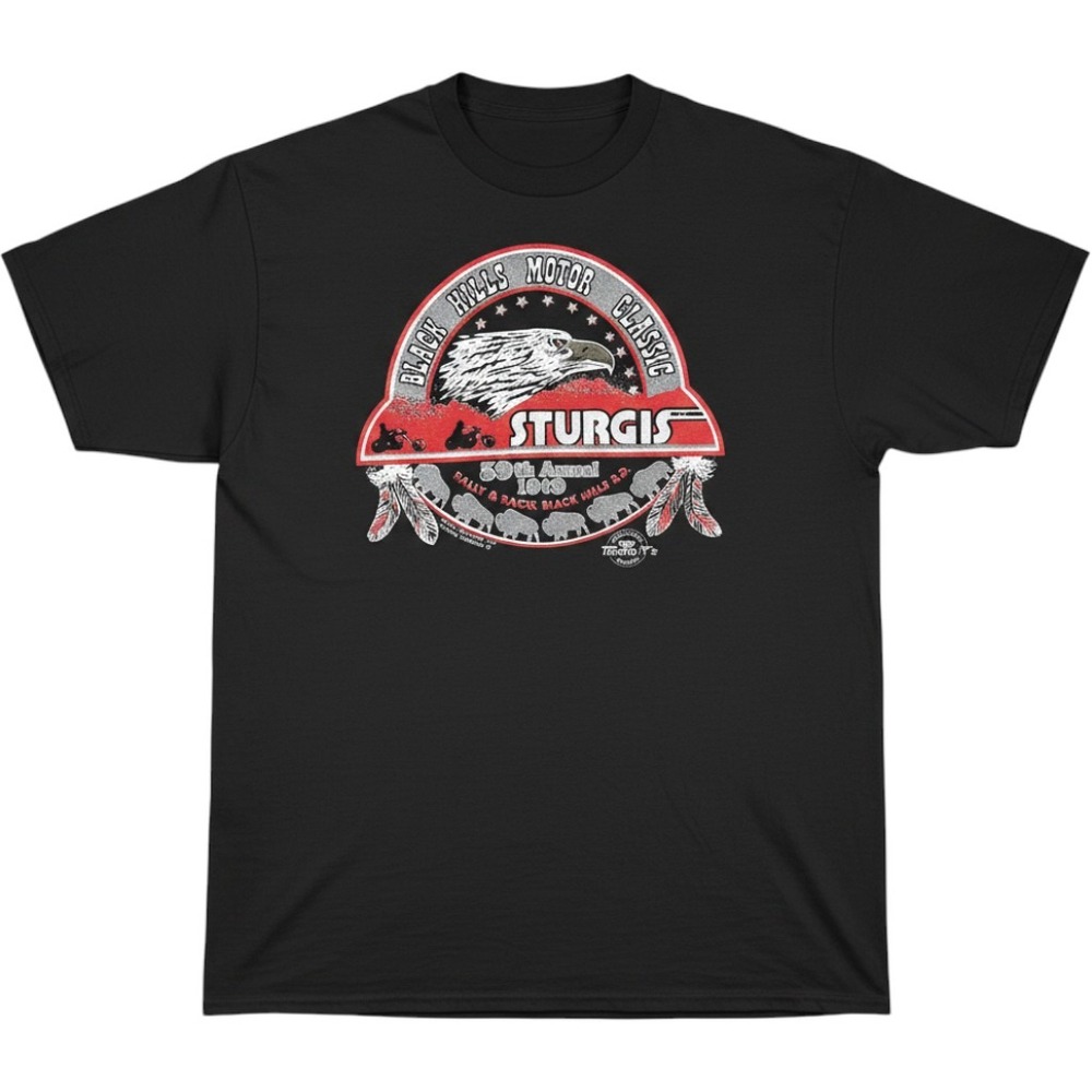 Vintage 1999 Sturgis Motorcycle Rally T-Shirt Mens XL Black Hills 59th Annual